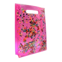 Pochette de maquillage personnalisée pour femme, ouverte, tendance, scintillante, couleur magique, luxe, paillettes, PVC, sac à main cosmétique