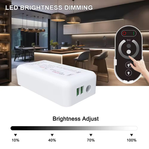 <strong>RF</strong> <strong>2</strong>.4G <strong>5</strong> Keys Touch Series Remote Control Wireless 1224v Color Change RGB SMD5050 LED Strip Light PWM <strong>Controller</strong> - Product Image 3