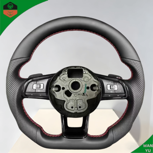 Volant sport en cuir pour VW Polo Golf 6 <span class=keywords><strong>GTD</strong></span> Jetta pour Passat B7 B8 GTI <span class=keywords><strong>GTD</strong></span> <span class=keywords><strong>Golf7</strong></span> Mk7 - Product Image 1