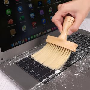 Cepillo de Madera Sostenible <span class=keywords><strong>para</strong></span> Teclado de Portátil, Diseño Rectangular <span class=keywords><strong>para</strong></span> Detallado de Automóviles, Limpieza de Computadoras, Cepillos de Baño, Esponjas y Estropajos - Product Image 1