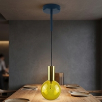 Lampe suspendue en verre de style chinois moderne, luminaire décoratif simple nordique, lustre rond à LED, luminaire suspendu au plafond
