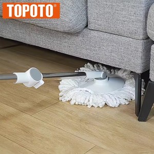 Topoto 360 Xoay Lau Phẳng Và Xô Đặt Ướt Và Khô Quay Làm Sạch Sàn Với Có Thể Tháo Rời Ma Thuật Xử Lý Nhựa Lau Đầu - Product Image 4