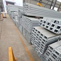 Profilés en U et en C rectangulaires ERW galvanisés à chaud de qualité Q235 norme GB, profilés PFC pour la construction, soudage et pliage