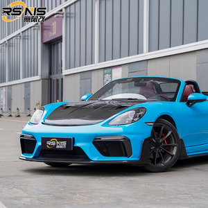 Convient pour Porsche 981 982 <span class=keywords><strong>GT4</strong></span> <span class=keywords><strong>RS</strong></span> Lèvre avant 718 Cayman Boxster GT4RS Style Lèvre de pare-chocs avant Dry Carbon Front Lip - Product Image 6