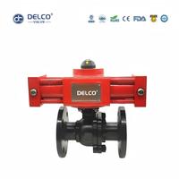 Válvula de Bola con Brida de Acero al Carbono Fundido Hidráulica DELCO MYD-2PF para Servicio de Agua, Petróleo y Gas