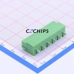 PA001-6P Screw Terminal Block Through hole Component (THT),P=5mm Connector ( Construction: 1x6P )( Pitch: 5mm )( Color: Green ) - Product Image 1