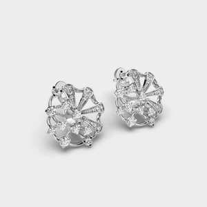 Premium Round Brilliant Lab Grown Diamond <b>Stud</b> <b>Earrings</b> for Women Fine 925 Sterling <b>Silver</b> Fashion Jewelry - Product Image 2