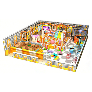 Parque Infantil Comercial Personalizable con Temática de Ciudad Naranja Cálida, con Piscina de Pelotas y Piscina de Arena para FECs - Product Image 1