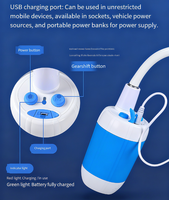 Douche portable électrique rechargeable pour camping, randonnée, extérieur, piscine, robinet de douche mobile, toilette mobile
