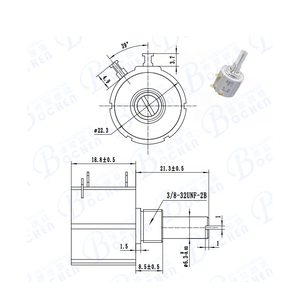<span class=keywords><strong>Potenziometro</strong></span> di Precisione Multigiro a Filo Avvolto 7286-50K, Componenti Elettronici del Produttore - Product Image 3