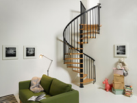 CBMmart, fournisseur d'usine chinois, escalier en colimaçon moderne en acier avec un design élégant et circulaire
