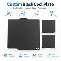 Plaque de construction en acier à ressort noir pour imprimantes 3D FDM – Pièces détachées en gros pour impression à basse température