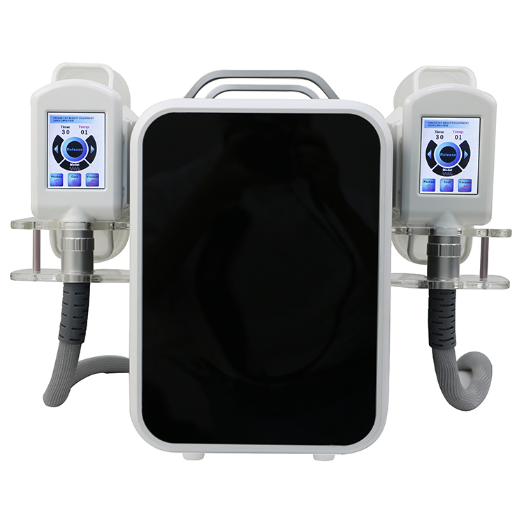 Mejor Máquina Portátil de Crioterapia de Congelación de Grasa de Doble Cabezal de Escritorio para Pérdida de Peso Congelando Grasa con Vacío Dual