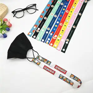 Promotion gift Comfortable glasses lanyard for kids adult doctor Lanyard with button Face Necklace Holder Strap for Women Men