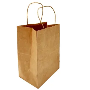 Kingwin 맞춤형 친환경 재활용 쇼핑 브라운 크래프트 종이 포장 가방 로프 핸들
