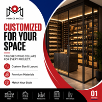 Sistema de Vinoteca Personalizado, Bodega Personalizada, Sala de Cigarros Personalizada, Residencia Privada, Soporte de Madera para Botellas de Vino, Organizador de Botellas, Proyecto de Construcción