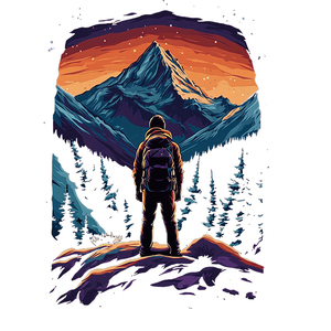 Autocollants DTF thermocollants personnalisables, motifs touristiques de montagne enneigée, haute résolution, lavables - Product Image 5