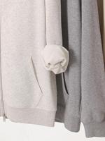 Sudadera con capucha extragrande personalizada de alta calidad para hombre, con doble cremallera, forro polar grueso, logotipo impreso en relieve, tejido de punto.