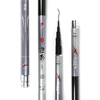 Canne à pêche JueYing 37Action 8m 9m 10m 11m 12m 13m FAST en fibre de carbone multi-sections pour la pêche en eau douce, rivière, lac, perche, truite, carpe