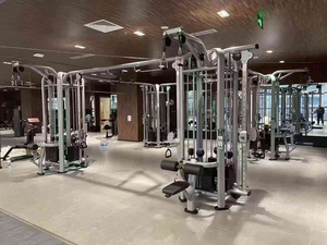 Square Typed Multi‑Station Cable Fitness Equipment 16 Positions Add‑On <b>Pull</b>‑Up <b>Bar</b> For Large Private Training Compound - Product Image 6