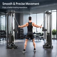 Machine de musculation professionnelle à double câble croisé avec système de poulies réglable pour entraînement en salle de sport