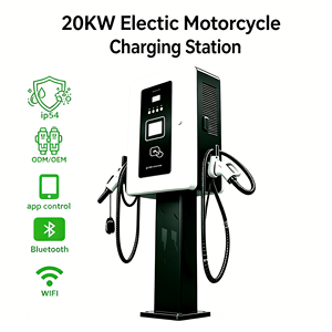 สถานีชาร์จเร็วแบบสองหัวฉีด New Putainen 20kW สำหรับรถจักรยานยนต์สองล้อ มาตรฐานกันน้ำ IP54 สำหรับใช้งานเชิงพาณิชย์ - Product Image 1