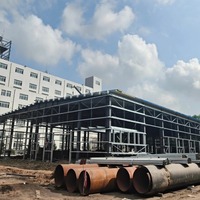 Structure en acier industrielle pour entrepôt, hangar métallique, atelier, construction, stockage, bâtiment d'usine