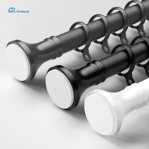 Cheap Price Curtain Rod Pole Set Curtain Pipe Rod Traverse Black Tension Curtain Rods For Windows