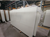 Dalles de verre microcristallin blanc pur, résistantes à la chaleur, écologiques, pour plans de travail et comptoirs