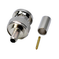 Câble coaxial RF BNC mâle Q9 -3 à sertir, connecteur BNC mâle pour câble RG58, connecteur BNC pour CCTV