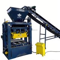 Máquina para Hacer Bloques Huecos QT4-26, Maquinaria Semiautomática para Ladrillos de Hormigón con Molde de Cemento