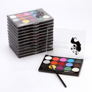Paleta de Pintura Facial y Corporal a Base de Agua de 15 Colores, Lavable, Fluorescente, Kit de Maquillaje para Festivales - Product Image 6