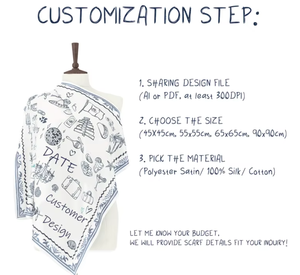 Bandana carré personnalisé imprimé numériquement pour hommes, femmes et filles, pour mariages et promotions - Product Image 3