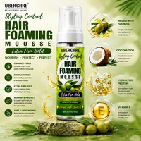 Mousse coiffante OEM ODM pour cheveux, tenue extra forte, rehausseur de boucles, anti-frisottis, à l'huile d'olive