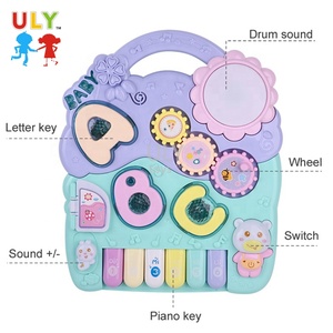 Haute qualité <span class=keywords><strong>2</strong></span>-en-1 multifonctionnel bébé marchette poussette jouet éducatif musique activité lumière Durable cadre en plastique - Product Image 6