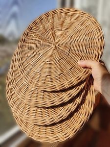 Elegant Rustic Bohemian Eco-Friendly Rattan Hand-Woven Charger Plate Placemat for Dining <b>Table</b> Wedding <b>Dinner</b> Use Vietnam Origin - Product Image 4