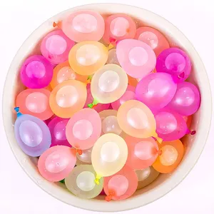 थोक गर्मियों में लोकप्रिय मिनी छोटे रंगीन दौर लेटेक्स लड़ाई जादू Globos तत्काल सील भरने पानी के गुब्बारे बंडल किट