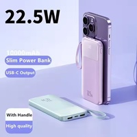Batterie Li-Polymère avec Logo Personnalisé, Chargeur Portable Ultra Fin, Charge Rapide PD20W, Type-C, Banque d'alimentation 10000mAh-30000mAh pour Utilisation en Extérieur