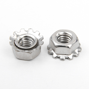 Tuercas de Seguridad Tipo K M3 M5 M6 de Acero Inoxidable/Acero al Carbono con Recubrimiento de Zinc/Níquel, Tuercas Hexagonales con Bloqueo de Dientes Externos - Product Image 2