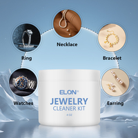 Kit professionnel de nettoyage de bijoux en argent naturel, Solution liquide de nettoyage de bijoux avec chiffon de polissage