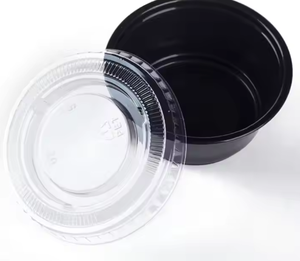 Contenants à condiments en plastique à paroi simple empilables de qualité restaurant avec couvercles pour mini-emballages alimentaires - Product Image 2