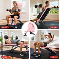 Banc d'entraînement pliable robuste, portable et réglable pour haltères, chaise de fitness, équipement de gym à domicile