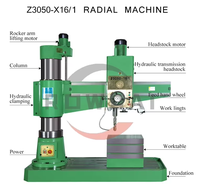 Machine de perçage radiale automatique CNC Z3050 avec système hydraulique, vitesse de broche 25-2000 tr/min, composants moteur et pompe, prix bas
