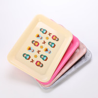 Assiette de service multi-usages pour l'école et la maison Plateau alimentaire en plastique PP durable