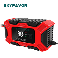 Cargador de Batería de Coche Automático con Reparación por Pulsos Eléctricos, 12V 6A, para Motocicletas, Camiones y Baterías de Plomo-Ácido