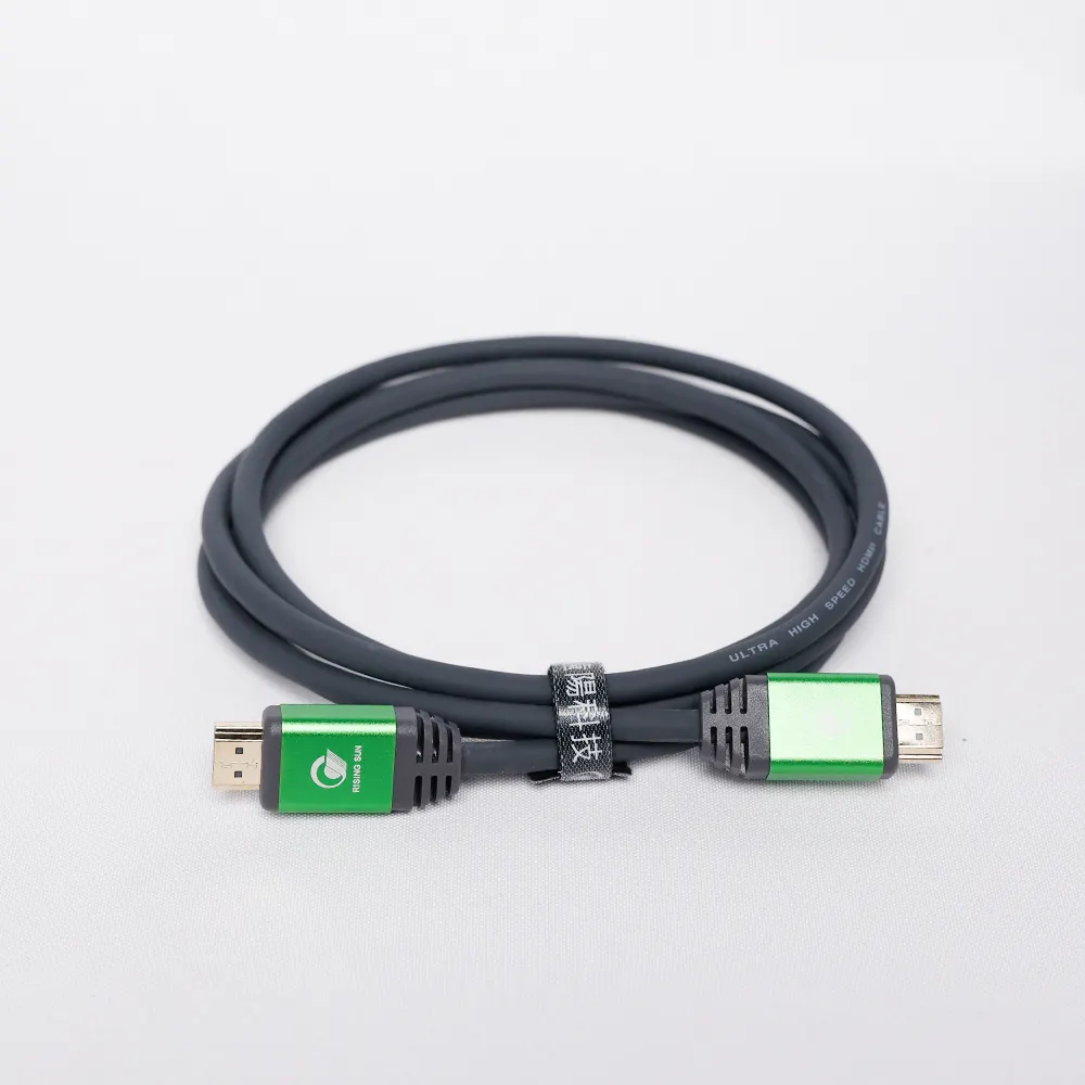 Nieuwste Aluminium Vergulde 4K Hdmi 2.1 1M Groene Kleur Coaxiale Video Game Tv Hdmi Kabel Cable