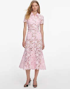 Nuovo Arrivo: Abito Lungo Elegante da Donna con <span class=keywords><strong>Maniche</strong></span> Corte in Pizzo Traforato, Linea A e Effetto Snellente - Product Image 1