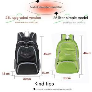 Sac à dos pliable ultraléger promotionnel pour l'extérieur, imperméable, multifonctionnel, pour les voyages - Product Image 5