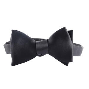 Di alta qualità Design classico matrimonio e <span class=keywords><strong>smoking</strong></span> nero papillon in tinta unita seta 100% seta formale papillon - Product Image 3