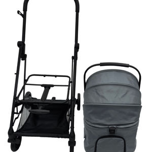 Küçük köpekler ve kediler için 2-in-1 ayarlanabilir su geçirmez kumaş evcil hayvan arabası ve seyahat taşıyıcısı katlanabilir - Product Image 1